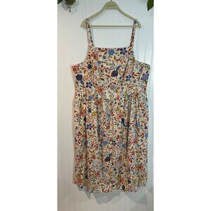 Old Navy Womens Floral Smocked Maxi Dress 3X Made India Cotton/Viscose